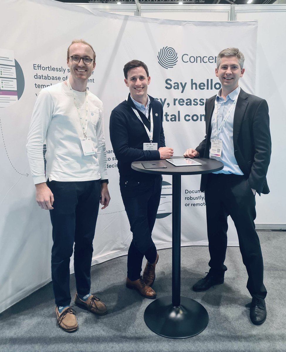 #FS23 Come and say hello to the @Concentric_Hlth team at #FutureSurgery if you missed us yesterday 🙂 We're just by the @ASiTofficial innovation theatre. Play with Concentric and see why others keep telling you about it 🤓