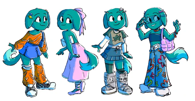 outfit sketches for Colette 