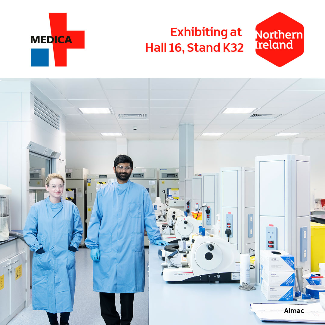 Are you at #Medica23? Make sure you pop by Hall 16, Stand K32. Meet with some of Northern Ireland's innovative life and health sciences companies and chat with our team about partnership opportunities. Find out more 👉investni.com/medica #innovation #partnerships #medtech