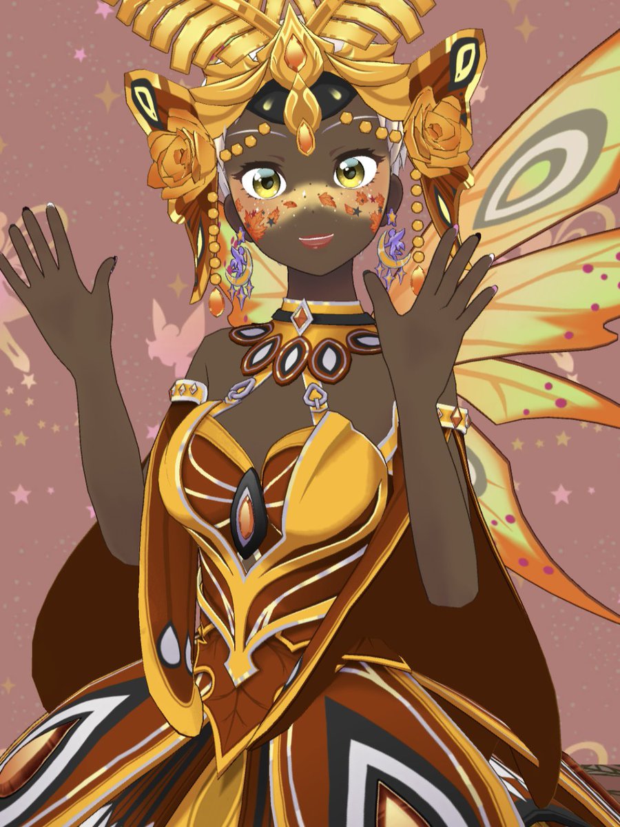 RealGold11mg's tweet photo. New outfits have been designed with a big moth called Yonagunisan as a motif, right?

I've never actually seen Yonagunisan, but I used to catch them in Animal Crossing: New Horizons!

Pretty good🧡 https://t.co/1j8zkwtQ7H