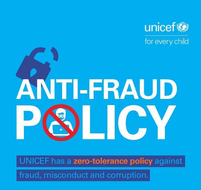 UNICEF_Pakistan's tweet image. It’s International #FraudAwarenessWeek, 12 - 18 November 2023. UNICEF Pakistan is against fraud in all its forms. Our commitment to transparency and accountability is unwavering, and we maintain a zero-tolerance policy against fraud, misconduct and corruption.