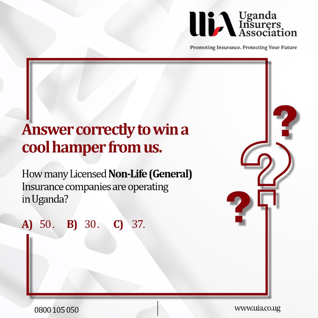 The_UIA's tweet image. It’s that time to grab yourself some cool stuff from us.

Answer correctly to stand a chance to win.
 
#UIA #Insurance #NonLifeInsurance #InsuranceTrivia