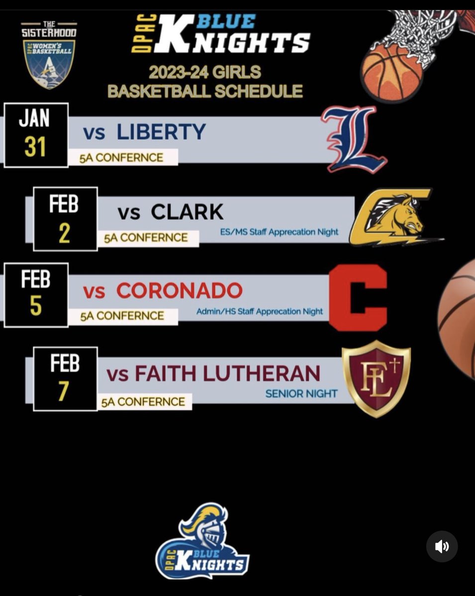 23-24 🏀 Season schedule.
Will also be attending Nike TOC  in AZ Dec 18-21

#letsgo #hooping #Dpac #seniorseason