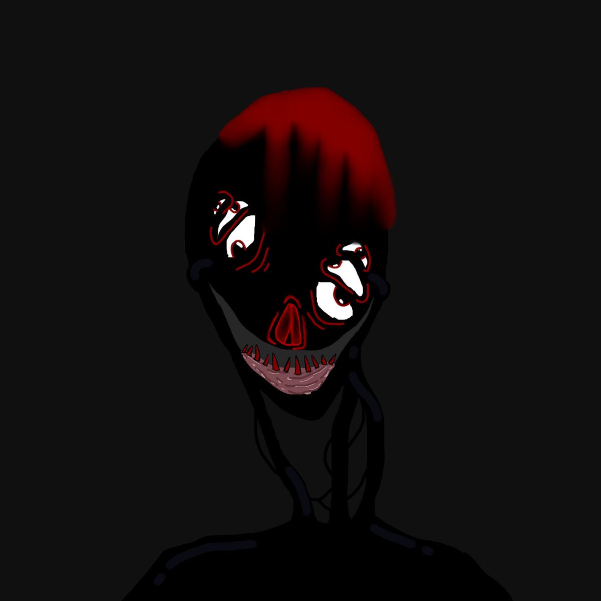 A creature whose voice sounds like your friend's, though they've been gone for a long time now.

#horrorart #horror #unnerving #unnervingimages #creepy #artwork #artcommunity #artist #horrorcommunity