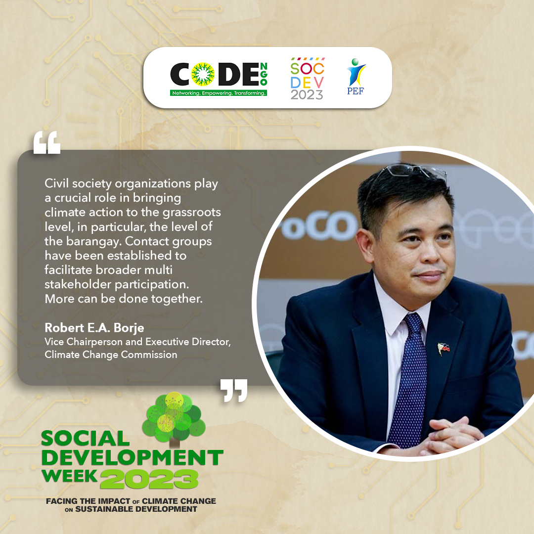 CODE_NGO's tweet image. Our hybrid session on Day 3 of #SocDev2023 was attended by esteemed representatives from national CSO alliances, business groups, academe, and the government.