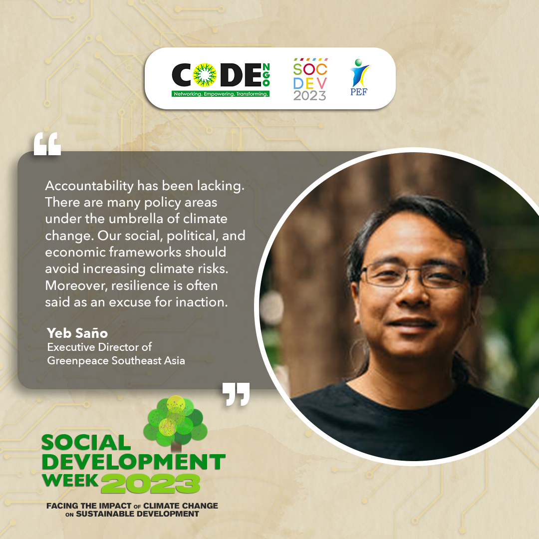 CODE_NGO's tweet image. Our hybrid session on Day 3 of #SocDev2023 was attended by esteemed representatives from national CSO alliances, business groups, academe, and the government.