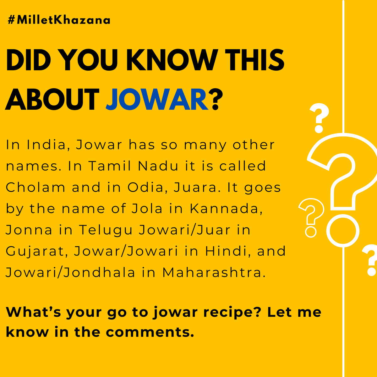SanjeevKapoor's tweet photo. Here are some facts about our old friend Jowar
#Sanjeevkapoor #SanjeevKapoorKhazana #MilletKhazana #Jowar #Sorghumrecipe #India #MilletRecipes #MilletwithSK #ThisYearMillets #YearOfMillets #WorldOnMillets #IndiaOnMillets #IYOM2023 #Millet https://t.co/dDXAdGlq32