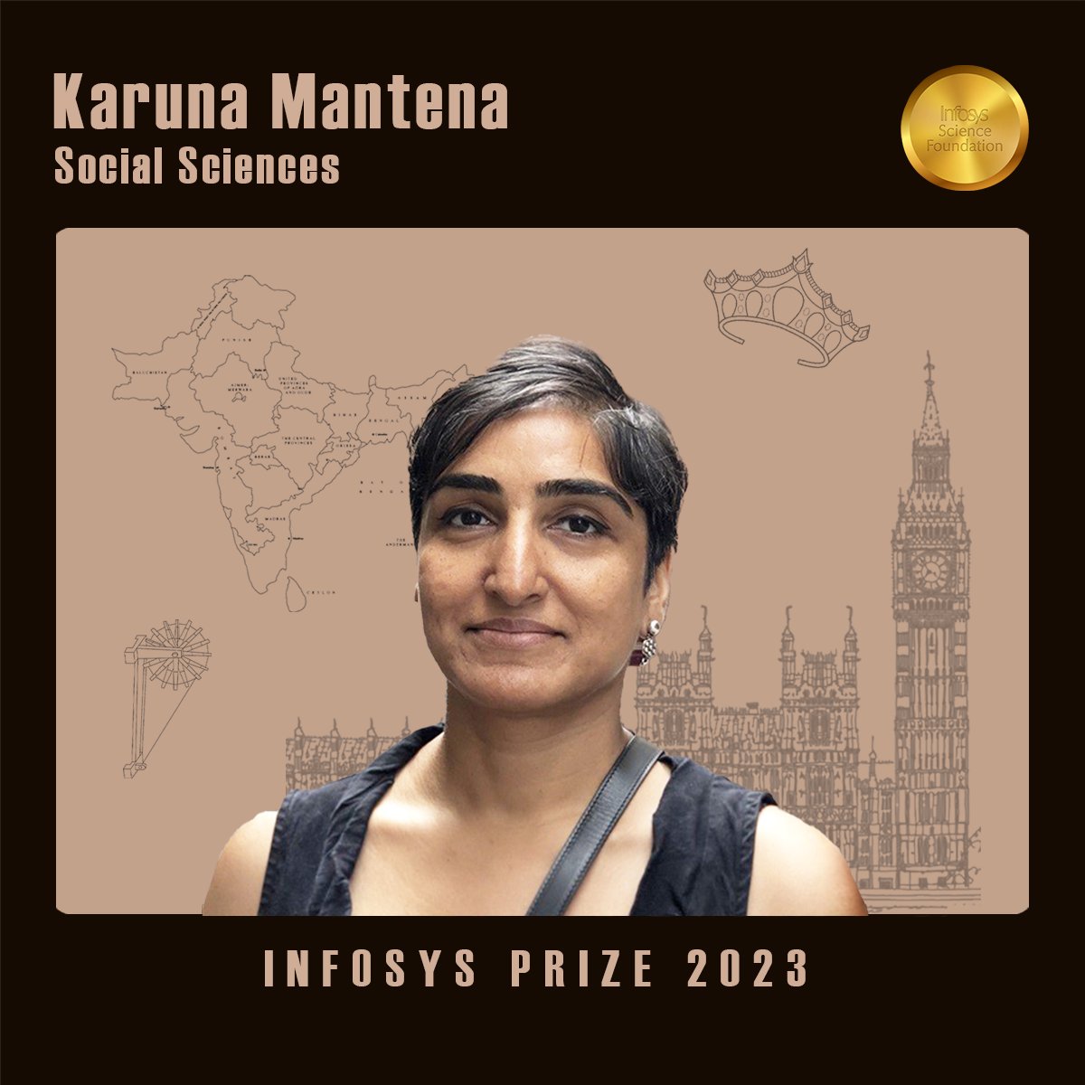 Infosys Prize (@infosysprize) on Twitter photo #InfosysPrize2023 in Social Sciences is awarded to <a href="/KMantena/">Karuna Mantena</a>, <a href="/Columbia/">Columbia University</a>, for her research on the theory of imperial rule, and the claim that this late imperial ideology became one of the important factors in the emergence of modern social theory. #InfosysPrize2023 in Social Sciences is awarded to <a href="/KMantena/">Karuna Mantena</a>, <a href="/Columbia/">Columbia University</a>, for her research on the theory of imperial rule, and the claim that this late imperial ideology became one of the important factors in the emergence of modern social theory.