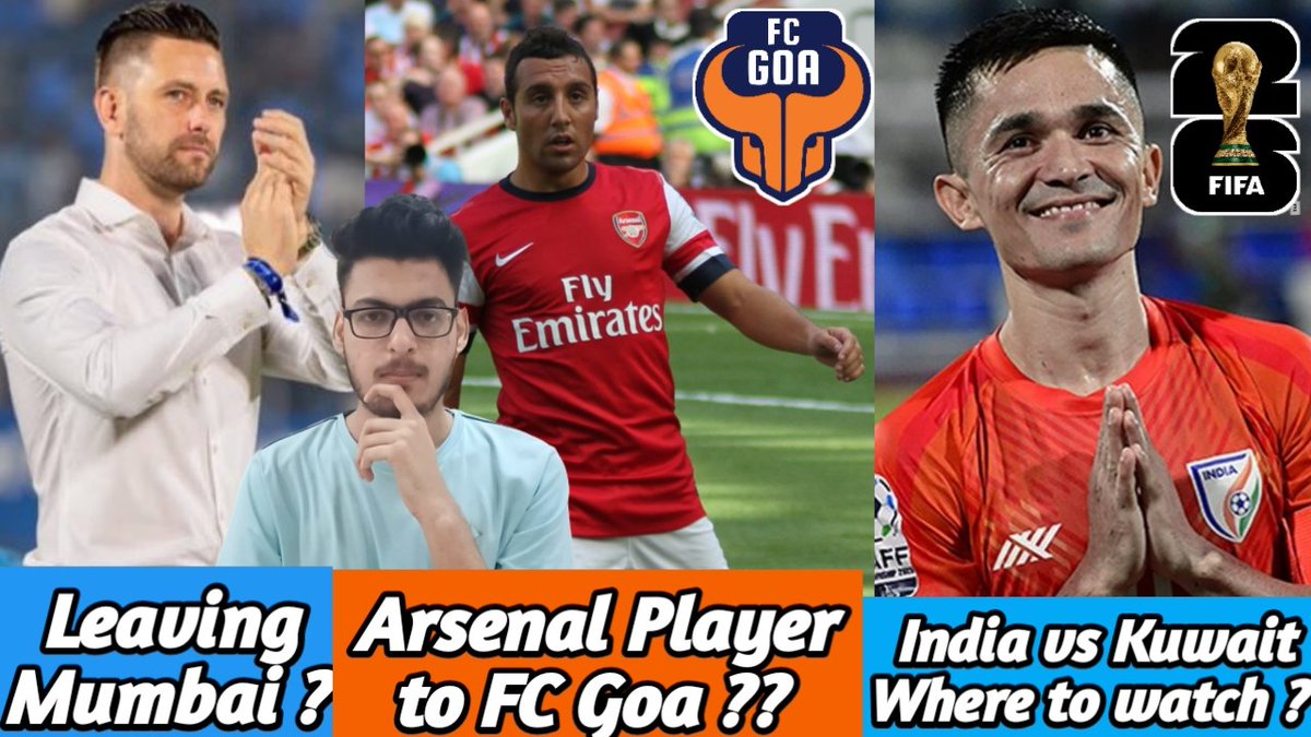 rahulljoshiii's tweet photo. India vs Kuwait Where to watch FIFA WCQ | Former Arsenal Player to FC Goa? | des Buckingham leaving Mumbai
Do watch the video:- https://t.co/4djjipeZcE
#IndianFootball #fifa2026worldcupqualifiers #Sunilchehtri #FIFAWCQ https://t.co/knPcoKOZ23