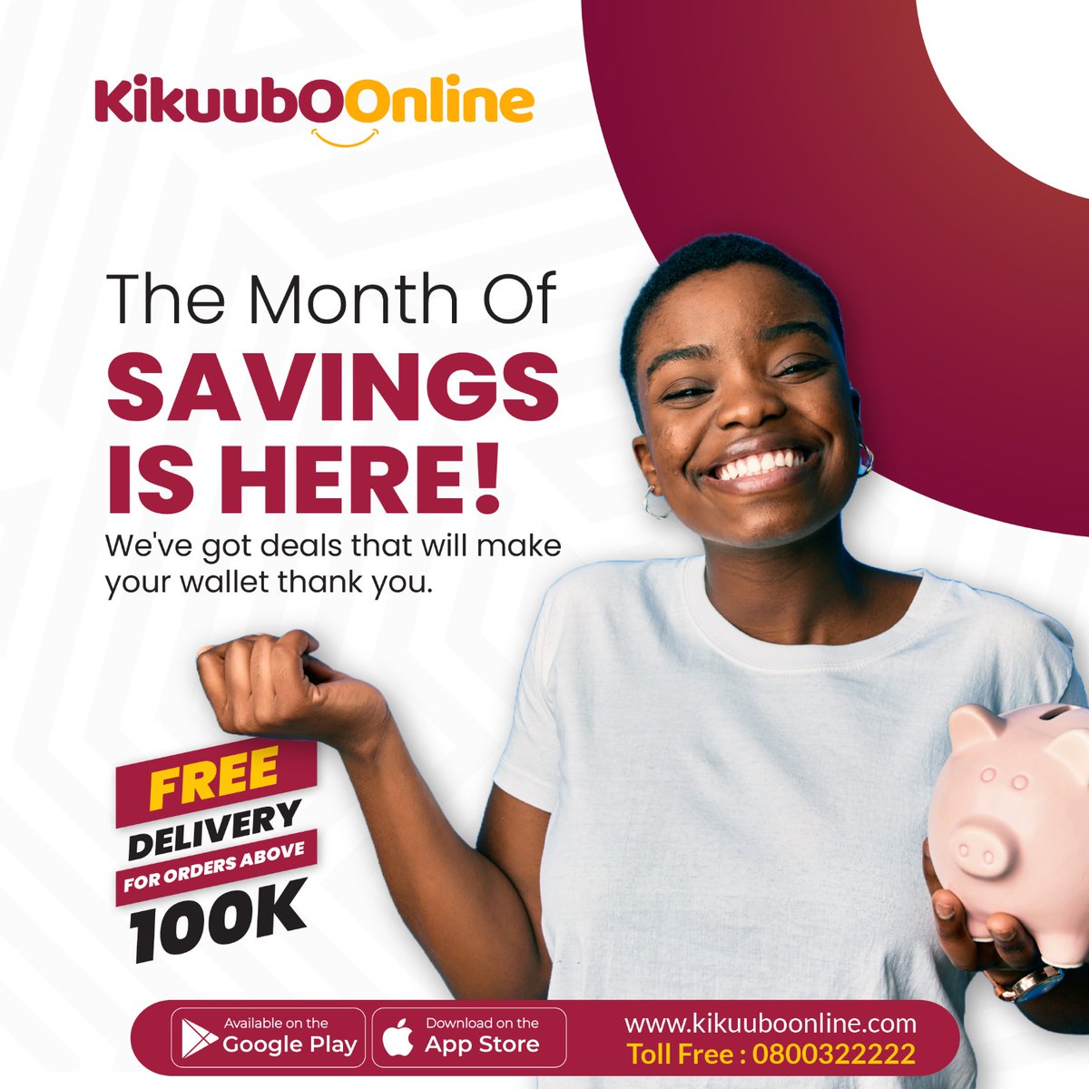 Save big this Black November. Take advantage of the amazing discounts at Kikuubo Online today. Simply download the Kikuubo Online App or visit our website kikuuboonline.com to start shopping. Get free delivery for orders above 100k. #BlackNovember #discounts