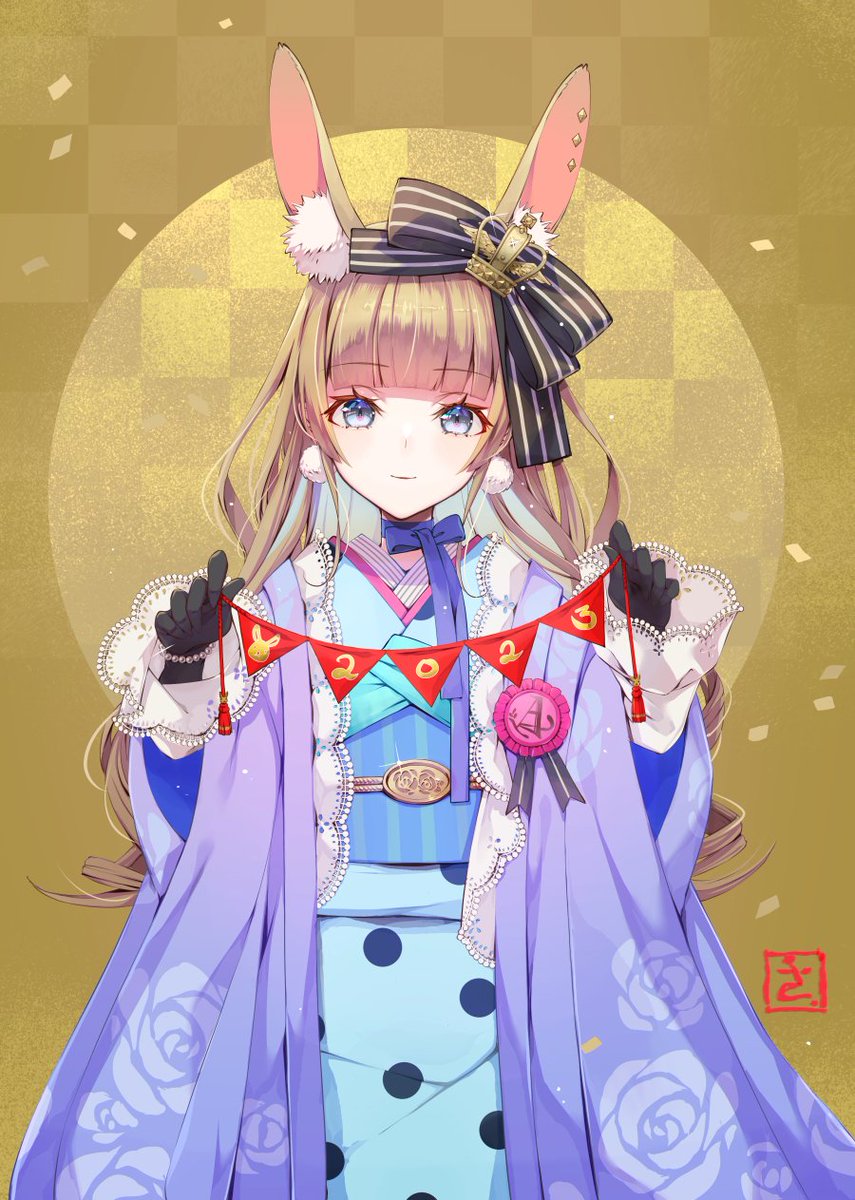 「うさちゃん  #着物の日 」|サクラさんのイラスト