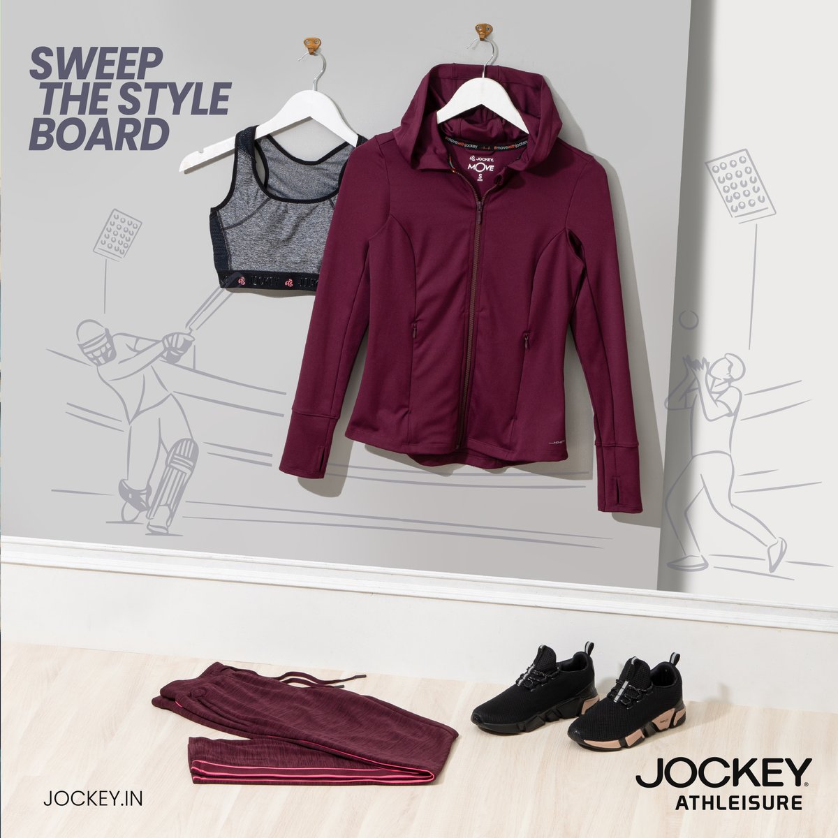 JockeyIndia's tweet photo. Getting ready for the match?
Embody easy-going style with our comfy bras and classic jackets. 

#EssentialsMadeAmazing #Jockey #JockeyIndia #ElevatedEssentials #styleinspiration #style #ootd
#elevateyourstyle #stylegram https://t.co/ZcHOGMdOHi