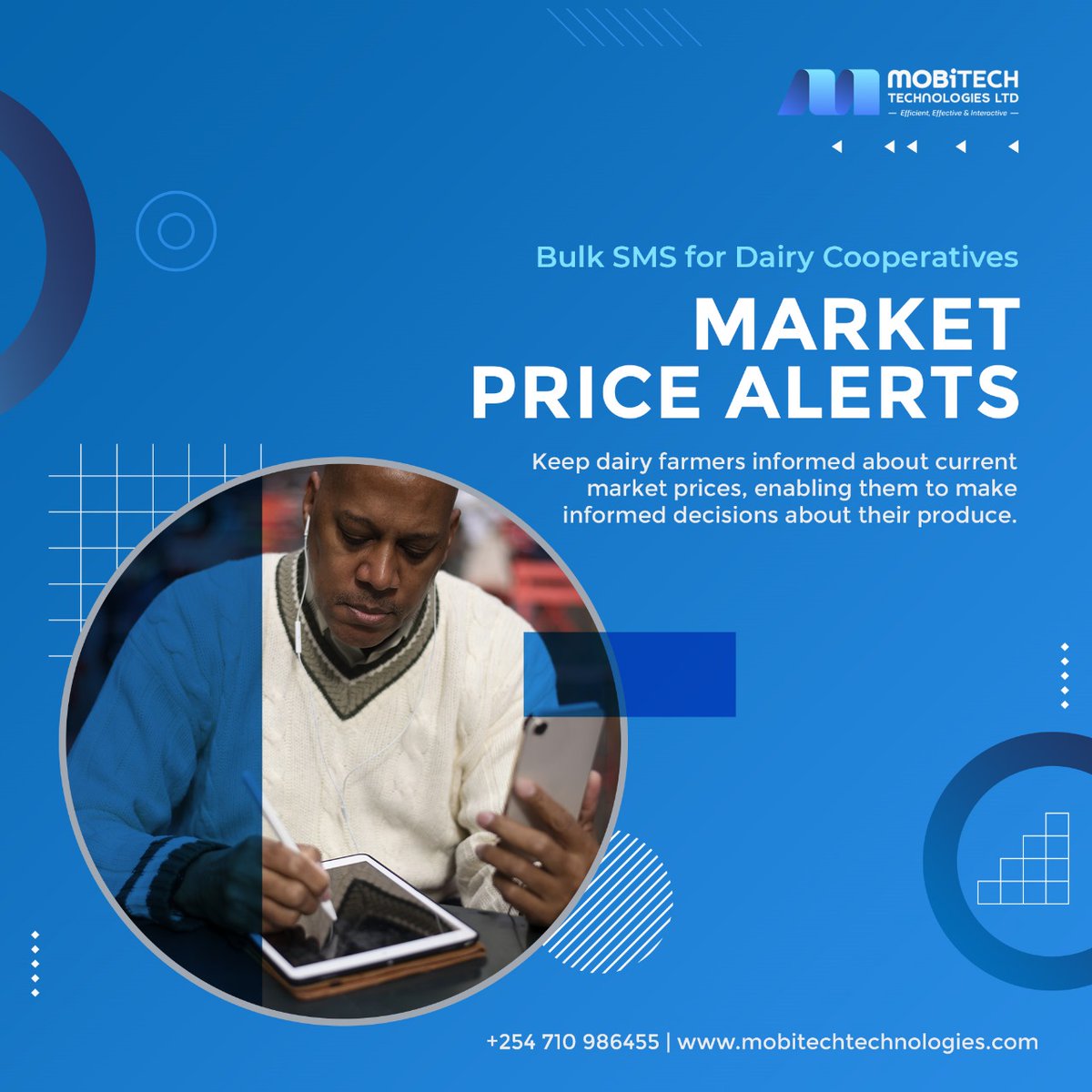 LimitedMobitech's tweet photo. Stay Ahead in the Dairy Market! 🥛📱 Choose Bulk SMS for your cooperative and receive instant market price alerts. Keep your dairy farmers informed, empowered, and ready to make smart decisions. Elevate your dairy game with real-time updates! 🐄💼 https://t.co/f2wbnUQA9z