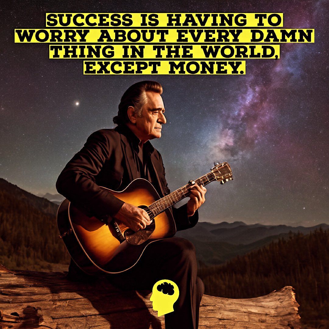 Success is having to worry about every damn thing on the world except money.

#johnnycash
