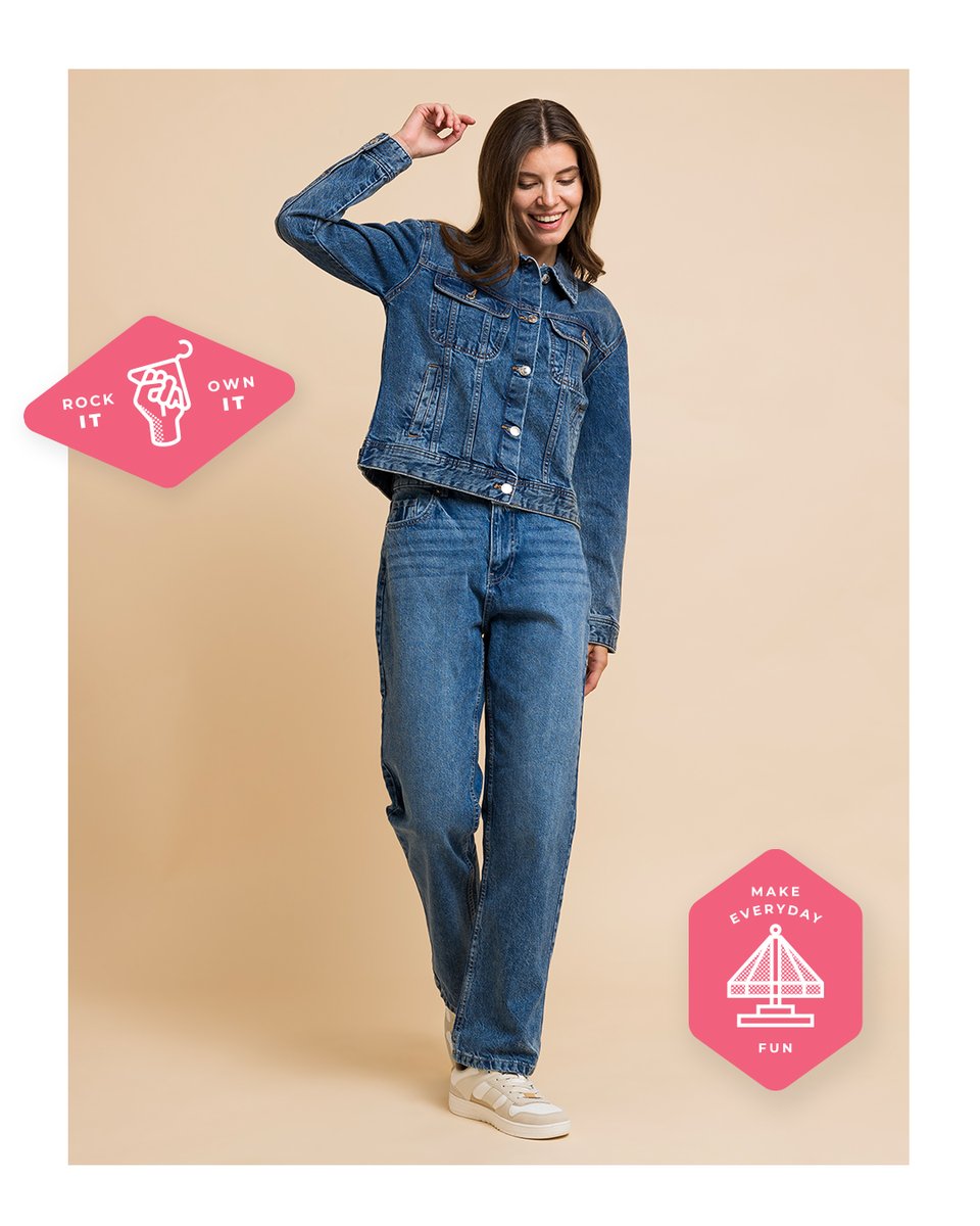 RnBArabia's tweet image. Chic and confident in the perfect denim fit.
Find this denim jacket at AED 85 / SAR 95 and straight cut jeans at AED 75 / SAR 85 for a fashionable look.
Explore different denim styles from our women’s collection, now available in-stores and online.

#randbfashion