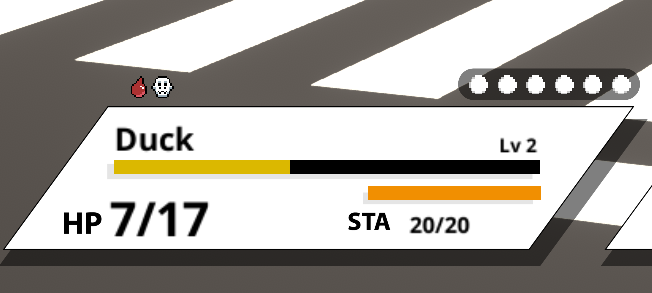 Quick lil UI update. Added levels and fixed the status effect icons. Next on the UI list is an experience bar... after that, besides a little polish, the battle UI is pretty much done.