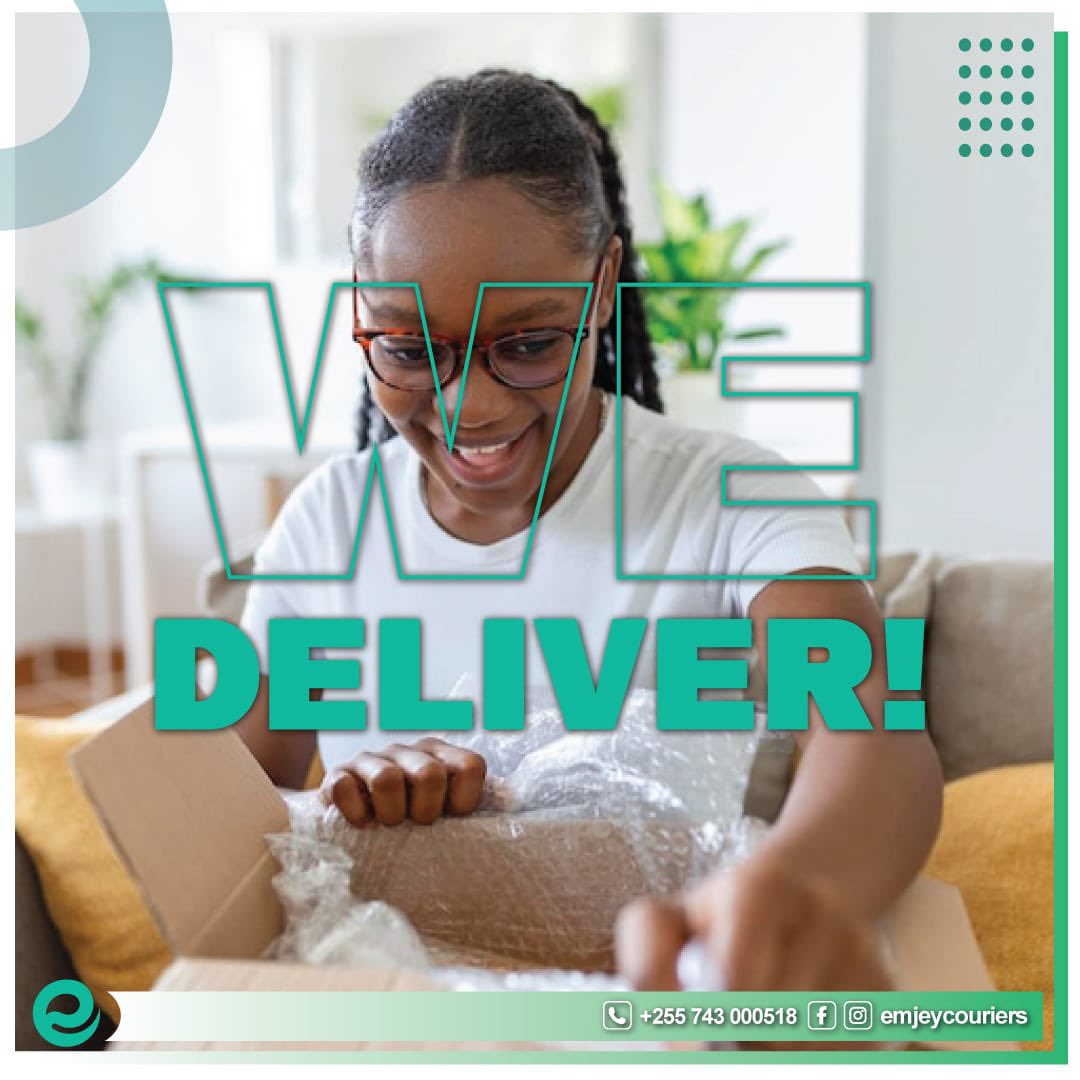 CouriersEmjey's tweet photo. The feeling you get when you see your package delivered by @emjeycouriers 🤩
.
.
Contact us today on 0743 000518 and we will be at your doorstep in no time.
.
.
#emjeycouriers #wedeliver #lastmiedelivery #tunafikisha #logistics #tanzania https://t.co/fAopxzjZ2G