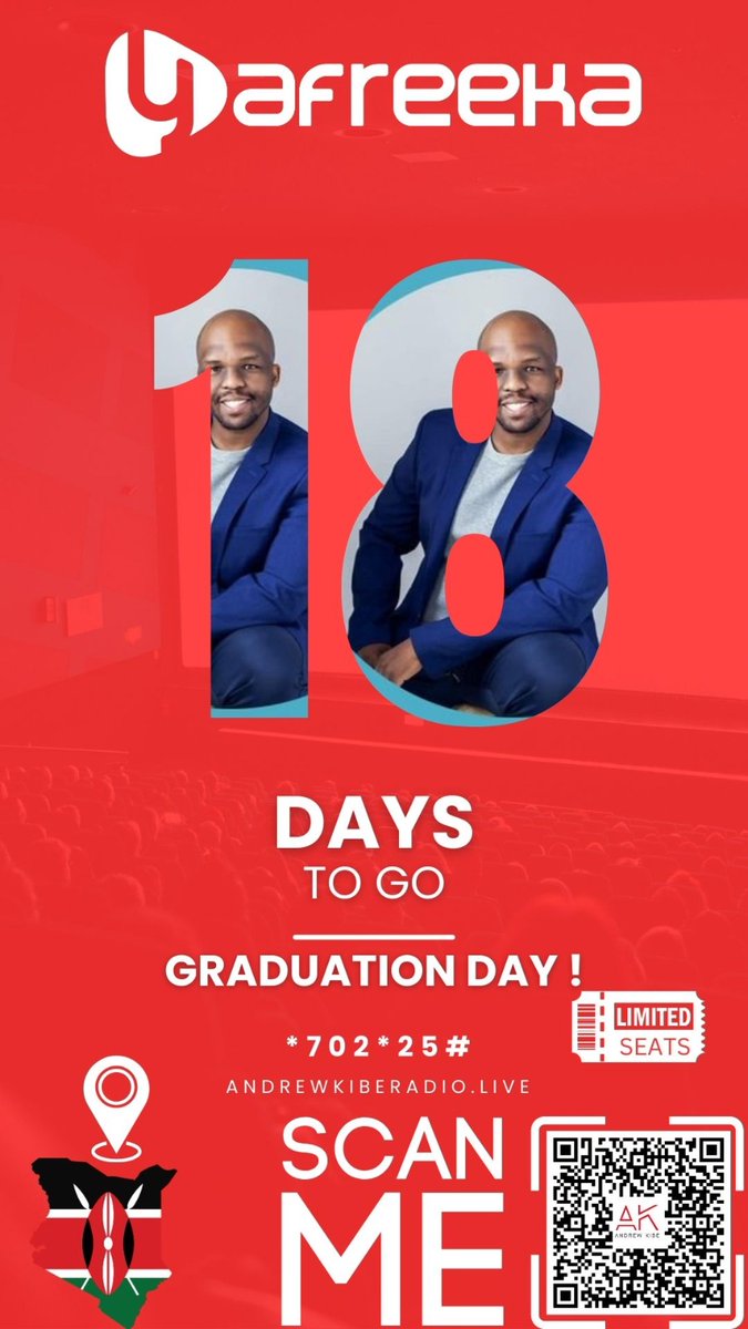 pmboya's tweet photo. #18Days count downto the #YafreekaGD23 #Yafreeka #GraduationDay2. #AndrewKibe #SMASOTY
@kibeandy @MacdukeTS @ArvindKotte @ObaiJanabi @Ngeo_T @NguliMT @AryaNjeri @PierreKundi @thee_Nyanye @bgksays @IngudiJuma @Bilalfitness1 @GeorgeiQwatson @baikosez @WairimuMariam @K_Cymons https://t.co/PnmHS0niJX
