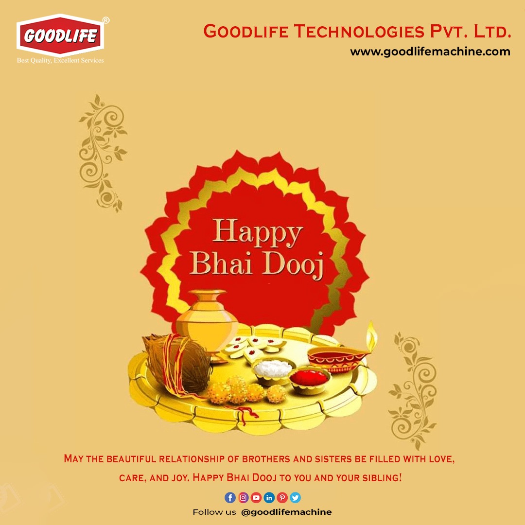 goodlifemachine's tweet image. 🌼 Celebrating the bond that's as sweet as our freshly baked goodies! 🍰✨This Bhai Dooj, Goodlife Technologies Pvt. Ltd. wishes 👫to all the brothers and sisters out there, may your bond grow stronger with each passing moment.🤝💖🎉🌟  🍪🥮#BhaiDooj #SiblingLove #BakeryMachines