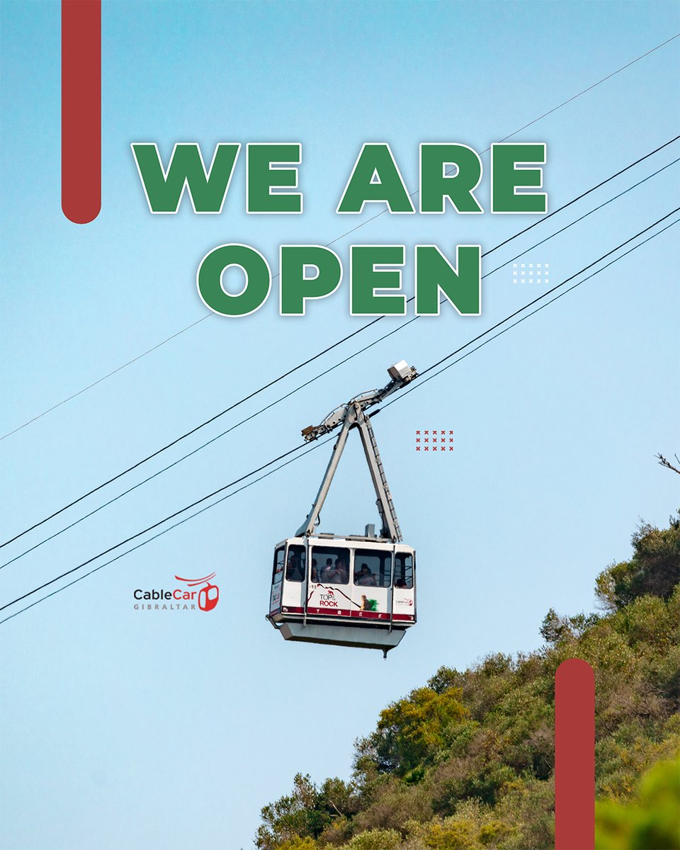 CableCarGib's tweet photo. After a successful routine cable greasing yesterday, the Cable Car is open! The team look forward to welcoming guests at the station. First Cabin up 09:30.🚠

#cablecargibraltar #gibraltar https://t.co/tYDlvzEaOL