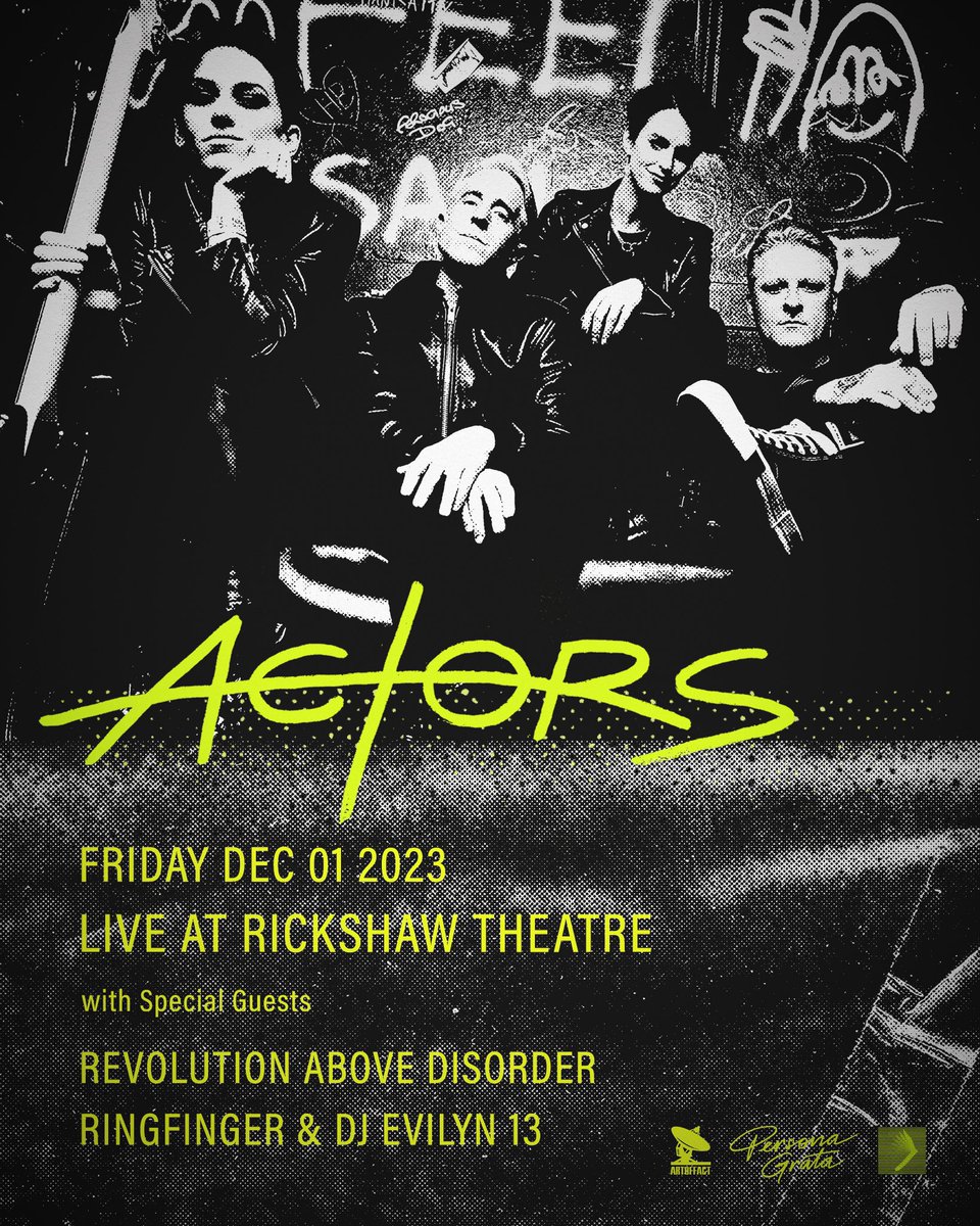 Vancouver! Fri Dec 1st w/special guests @RVLTNBVDSRDR + <a href="/rngfngr/">Ringfinger 🌙</a> + DJ <a href="/evilyn_13/">Evilyn13</a> 🎟️ eventbrite.ca/e/actors-with-…
