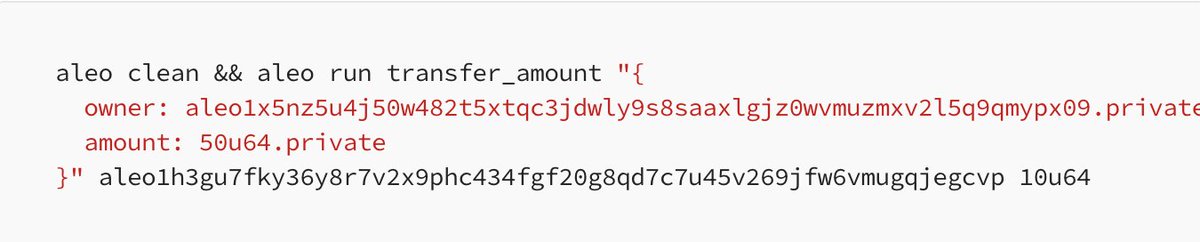 Concbon_Mene's tweet image. Tweet 8: 💸 Your First Aleo Program: Explore the 'transfer_amount' function! This Aleo program allows for secure token transfers, demonstrating privacy and integrity maintenance during transactions. 🚀🔏 #AleoProgramming #TokenTransfers
