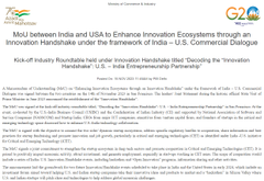 EconomicTimes's tweet photo. MoU between #India and #USA to enhance innovation ecosystems through an #InnovationHandshake under the framework of India – U.S. Commercial Dialogue. Kick-off Industry Roundtable held under Innovation Handshake titled “Decoding the “Innovation Handshake”: U.S. – India Entrepreneurship Partnership”: Ministry of Commerce & Industry
🗞️ Catch the day's latest news and updates ➠ https://t.co/o44ZRGJPeY