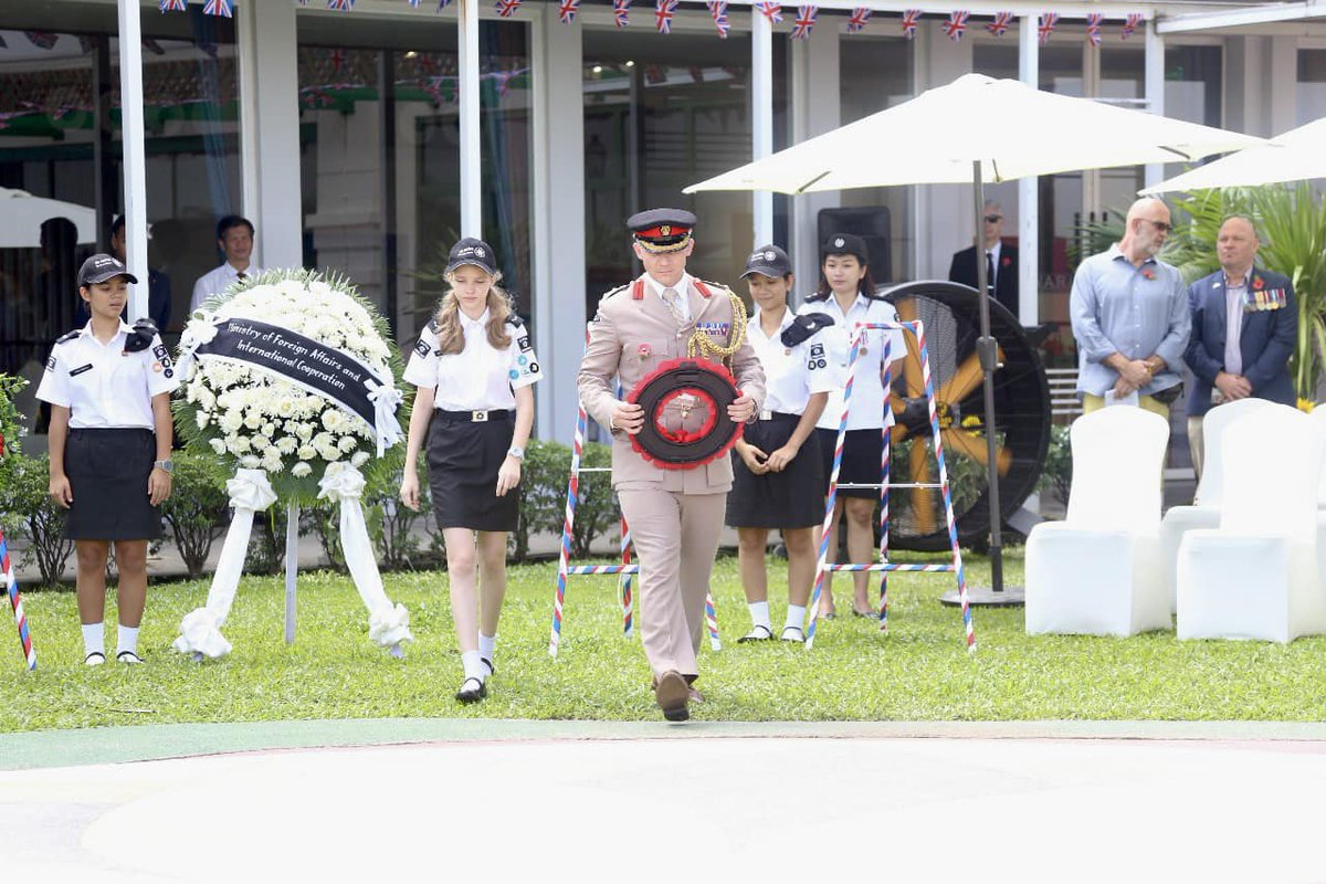 ukincambodia's tweet photo. Our Non-Resident Defence Attaché Colonel Eddie Maskell-Pedersen met a range of Cambodian counterparts including H.E. General Neang Phat and highlighted the deepening of our defence engagement. Col. Eddie also led the Remembrance Sunday ceremony and met resident British veterans. https://t.co/kDoBgMOdM9