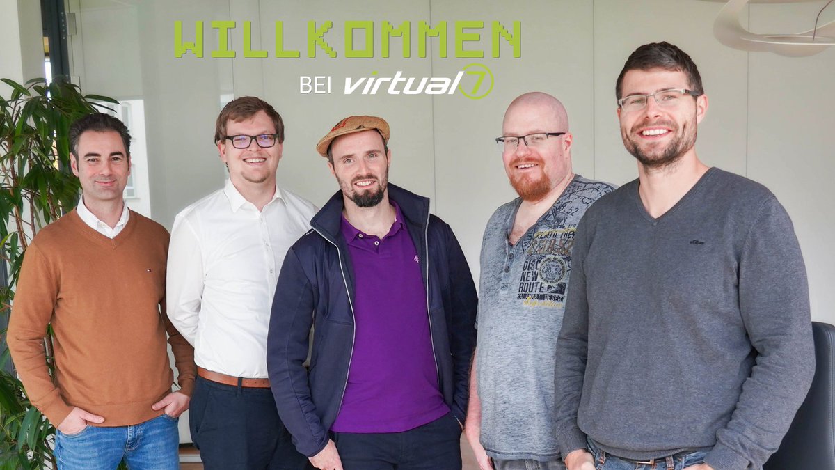 virtual7's tweet photo. Im November haben Martin, Michael, Tom, Christian und Willi ihre neuen Jobs in den Customer Clustern Finance, Healthcare und Social Security begonnen. Eine spannende Zeit steht euch bevor. Wir freuen uns sehr - nochmals herzlich willkommen. 💚
#virtual7gmbh #NewJob #ONEvirtual7 https://t.co/SkuvZXa7ok