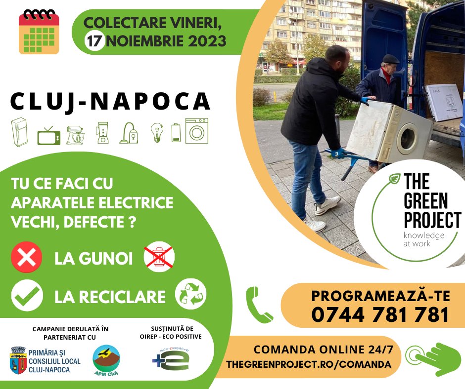 tarcea_dan's tweet photo. Campanie de colectare a aparatelor electrice

Vineri, 17 noiembrie în Cluj-Napoca va avea loc o campanie de colectare a aparatelor electrice

 #DEEE #campaniecolectare #ClujNapoca https://t.co/JsDPgtyu9p