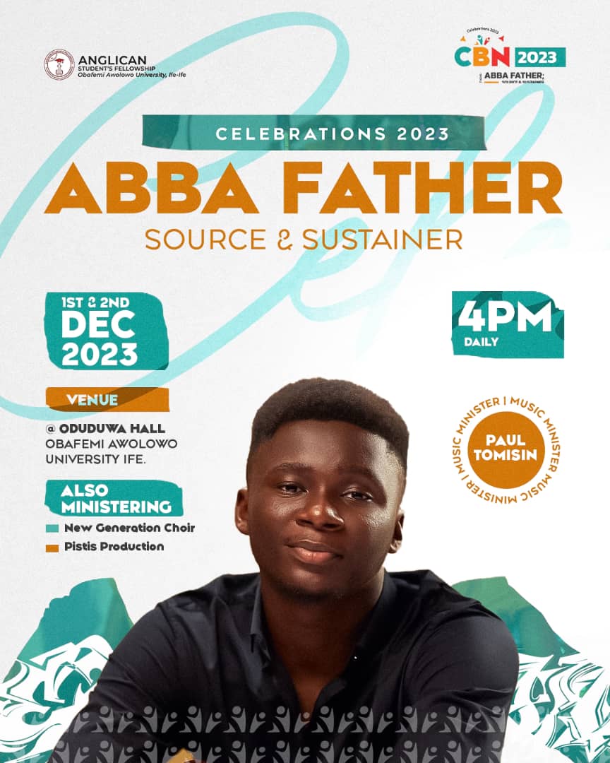 asfoau's tweet photo. Minister PAUL Tomisin @MinPaulTomisin will be on OAU campus this Dec!! 🔥

Join us at Oduduwa hall for CELEBRATIONS 2023. It is time for a revival 
See flyer for more details

Don't miss out. Click the link and REGISTER NOW: https://t.co/uWbWaupOXN

#CBN
#Celebrations2023
#asfoau https://t.co/qzCzBZlJPU