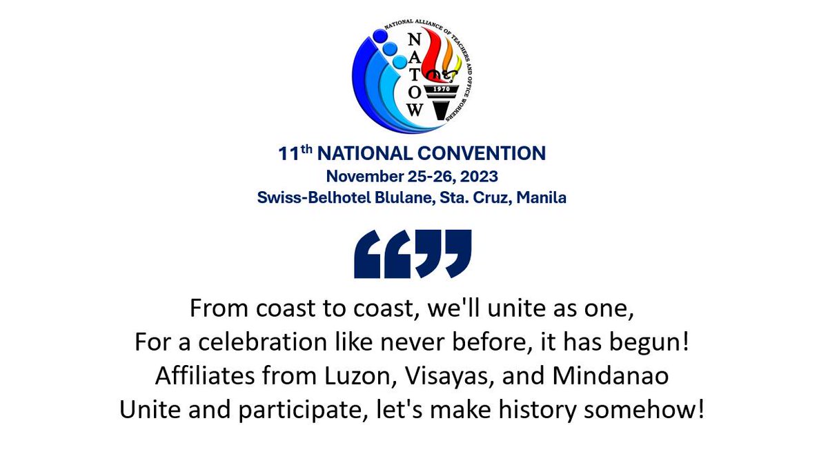 NATOWPhilippin1's tweet photo. How do you say "Lapit na talaga ang convention, bestie!" in your own language?

Aside from English and Filipino, NATOW affiliates speak beautifully own languages like Chavacano, Ilonggo, Bisaya, Ilocano, Kapampangan, Bikolano, and Pangasinense to name a few. https://t.co/6Trtqssl7h