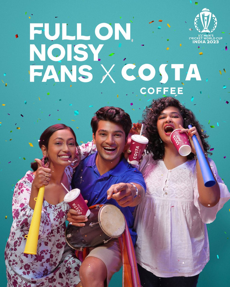 Noisy fans, get your trumpets and drums ready for the semi-final. Let's cheer for the men in blue all the way into the final. 🥁 🥳

#FansXCostaCoffee #ICCWorldCup #CricketWorldCup2023 #Coffee #CoffeeFans #Cricket #CostaCoffee #CostaCoffeeIndia #CWC23 #MenInBlue