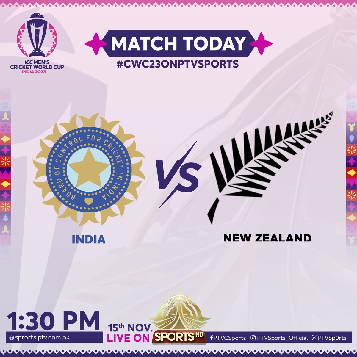 PTVSp0rts's tweet photo. #CWC23 First Semi-Final
India vs New Zealand, live on #PTVSports.
#cwc23onptvsports
#INDvsNZ
@BCCI
@BLACKCAPS https://t.co/WYOnT5chUP