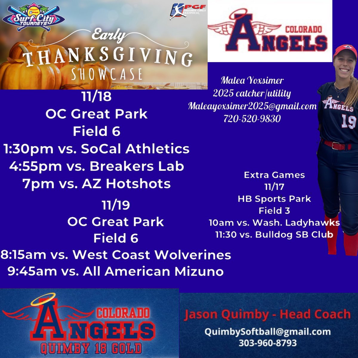 Ready to go play some ball in Cali!  Let’s go! <a href="/COAngels_Quimby/">CO Angels Quimby</a> <a href="/DiehlLindsay/">Lindsay Diehl</a> <a href="/coach_simm/">Harold Simmons</a> <a href="/marykayamicone/">Mary Kay Amicone</a> <a href="/melanie_meuchel/">Melanie Meuchel</a> <a href="/coach_heard/">Mike Heard</a> <a href="/CoachKristaWood/">Krista Wood</a> <a href="/KristinaMcSwee6/">Kristina McSweeney</a> <a href="/UtahTech_SB/">Utah Tech Softball</a> <a href="/CoachDonDon/">Don Don Williams</a> <a href="/Drew_Rich1221/">Andrew Rich</a> <a href="/CoachT_SB/">Bailey Thomas</a> <a href="/JustinShults33/">Justin Shults</a> <a href="/Coach_India_C/">Coach India (Chiles) / SlapperNation</a>