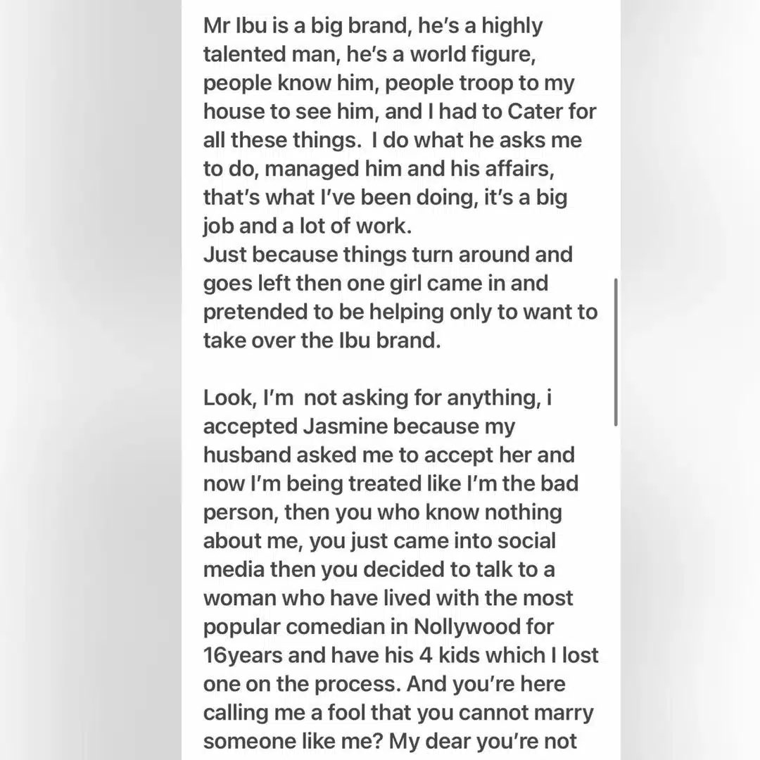 yabaleftonline's tweet photo. “My stepson and Jasmine are planning to relocate to UK as a couple” – Mr Ibu’s wife replies Verydarkman, denies planning to buy iPhone, do BBL https://t.co/Io8QMKOOhX