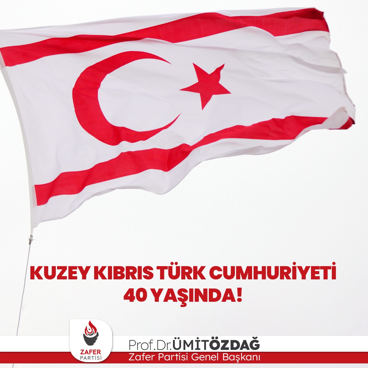 Kuzey Kıbrıs Türk Cumhuriyeti'nin bağımsızlığının 40. yılını kutluyor, bağımsızlık mücadelesinin kahramanlarını saygı ve rahmetle anıyorum. 
#KKTC40Yaşında