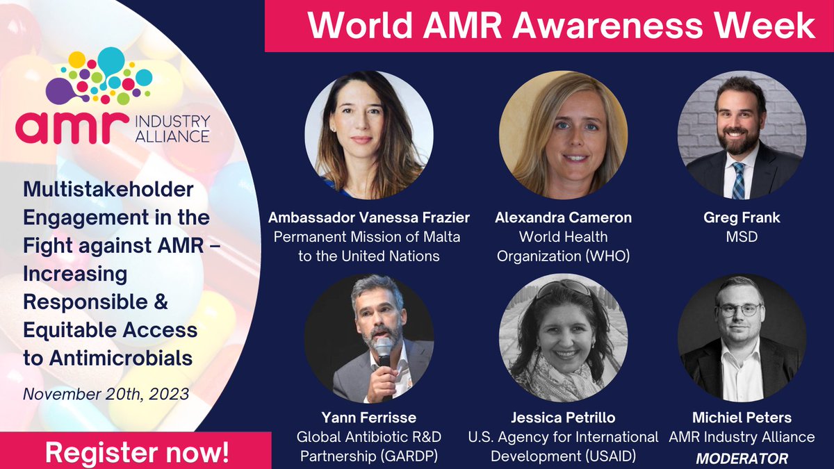 Global Antibiotic R&D Partnership (GARDP) (@gardp_amr) on Twitter photo Do you care about expanding responsible & equitable access to #antimicrobials?
Join <a href="/AMRAlliance/">AMR IndustryAlliance</a>'s webinar on multistakeholder engagement in the fight against #AMR
📅20 November 2023, 2pm CET
🔗Registration: counciladvisors.zoom.us/webinar/regist…
w/ GARDP's @YFerrisse Do you care about expanding responsible & equitable access to #antimicrobials?
Join <a href="/AMRAlliance/">AMR IndustryAlliance</a>'s webinar on multistakeholder engagement in the fight against #AMR
📅20 November 2023, 2pm CET
🔗Registration: counciladvisors.zoom.us/webinar/regist…
w/ GARDP's @YFerrisse