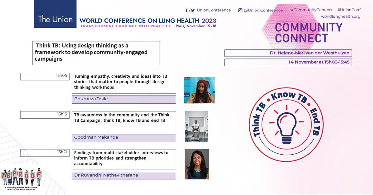 TBProof (@tbproof) on Twitter photo As the #UnionConf begins, join TB Proof today the 15th Nov as we discuss stigma reductions interventions and how we used Design thinking to develop community engaged workshops #EndTB <a href="/UnionConference/">The Union Conference</a> As the #UnionConf begins, join TB Proof today the 15th Nov as we discuss stigma reductions interventions and how we used Design thinking to develop community engaged workshops #EndTB <a href="/UnionConference/">The Union Conference</a>