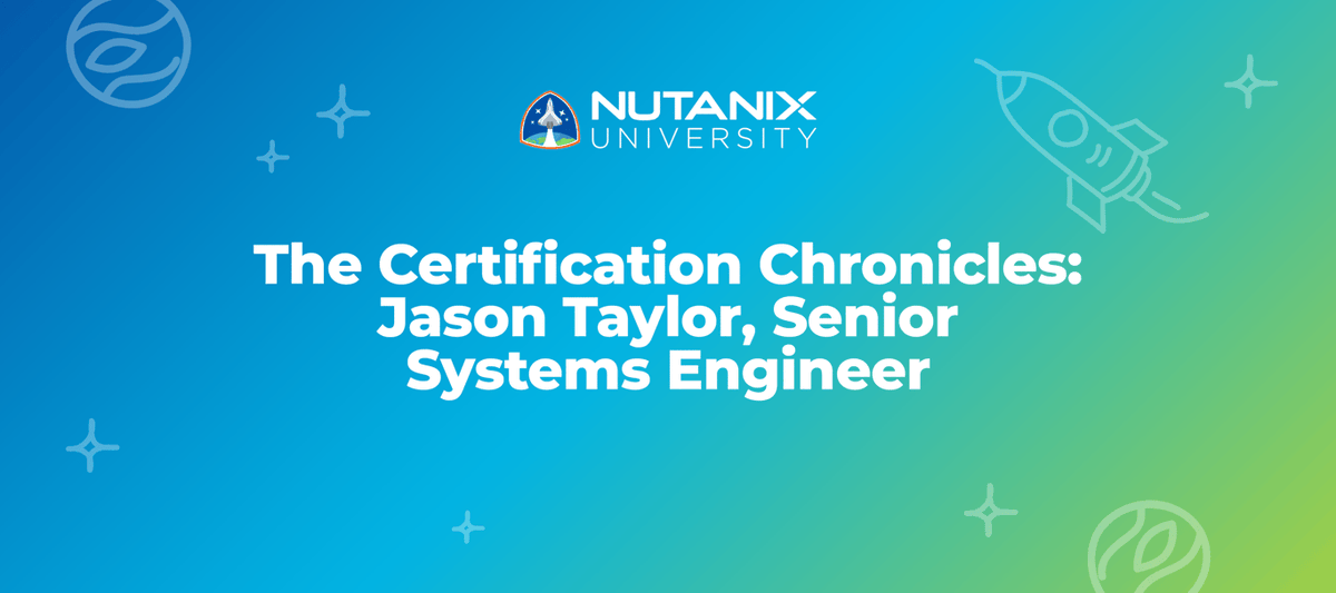 Check out this interview with Jason Taylor, Senior Systems Engineer to learn about his training and certification experience with Nutanix University. infl.tv/nkfj