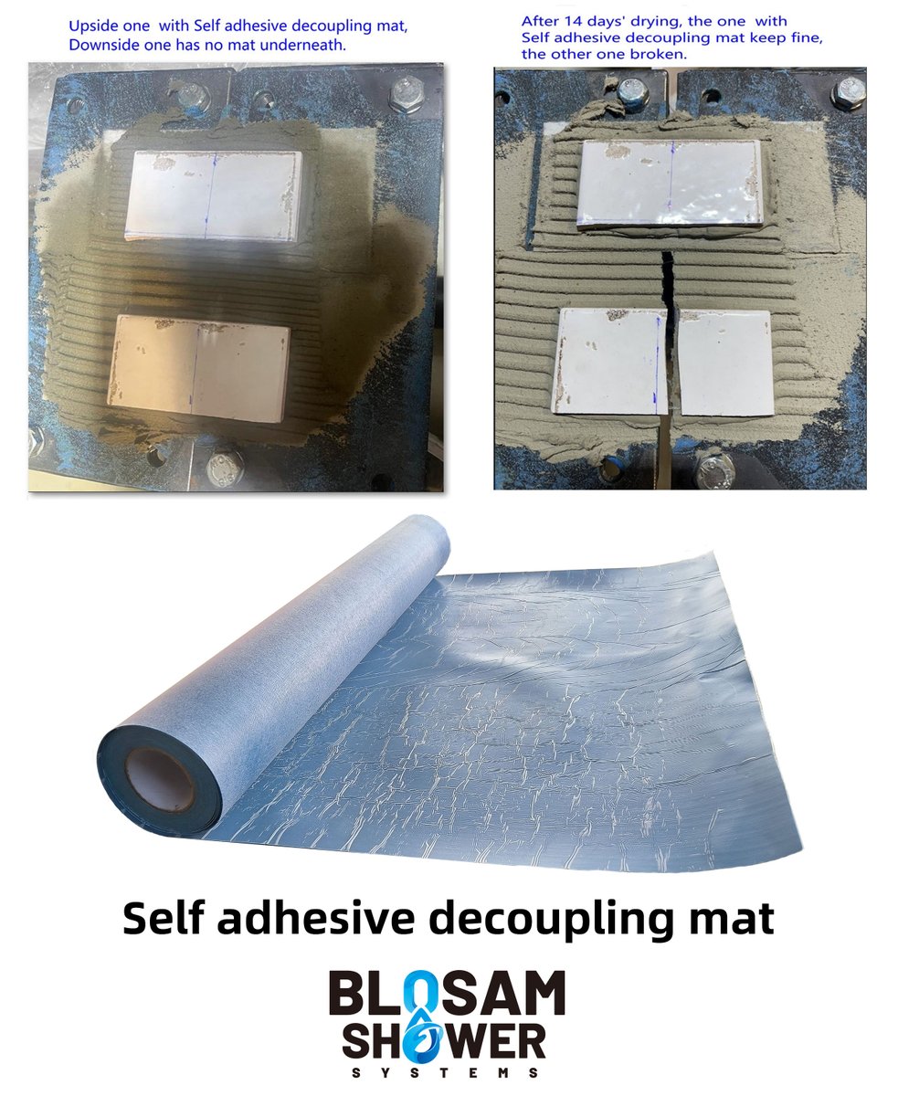 tilebackerboard's tweet photo. NEW customer feedback！
Comparison tests show that our self adhesive decoupling mat can effectively protect tiles from cracks.📷
#tileinstallation #bathroomremodel #bathroomrenovation #showerroom #wetroom #decouplingmat #uncouplingmembrane #uncouplingmat https://t.co/mBBCnI9LOs