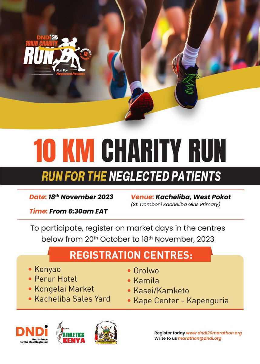 ArapTilingi's tweet photo. Twende Kacheliba.
Join @DNDi for a 10Km Charity #RunforNeglectedPatients
Run Virtually and help us #beatNTDs
https://t.co/vRob753Hqu https://t.co/xNJZmAbtHk