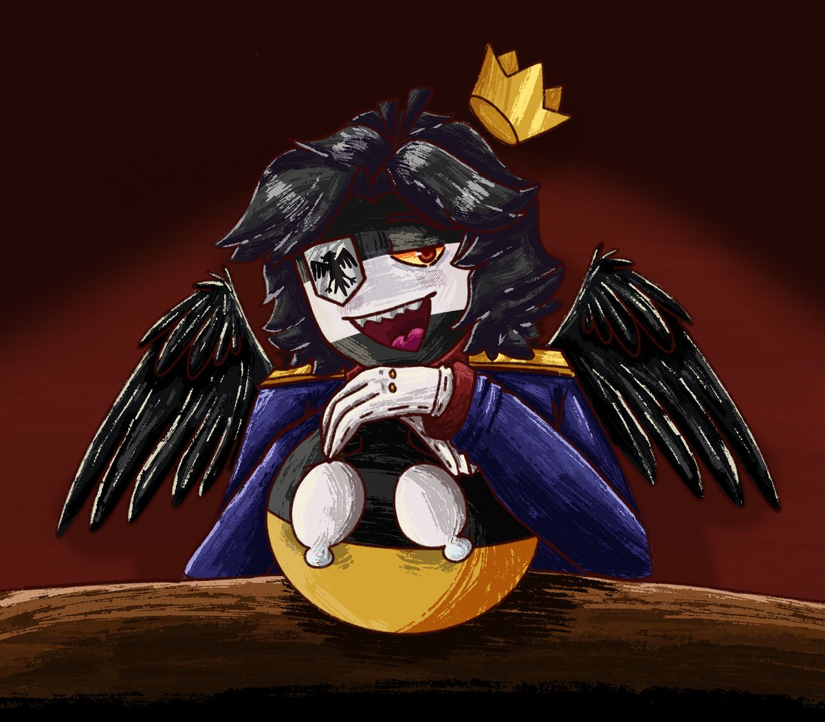 dizzy_griffin's tweet photo. A new drawing I did of Prussia though I've got a little more experimental with the brushes (also, inconsistent artstyle 😭)

#CountryHumans #countryhumansart #countryhumansprussia #countryballs #digitalart #digitaldrawing https://t.co/eglnKr9XeB