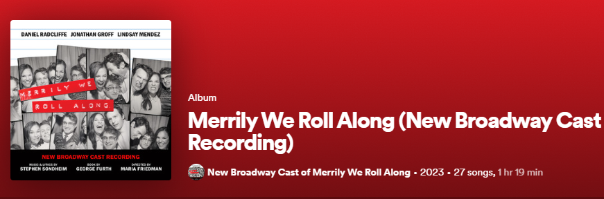 And just likle that... (je sais ce que je vais écouter en bossant aujourd'hui) #MerrilyWeRollAlong