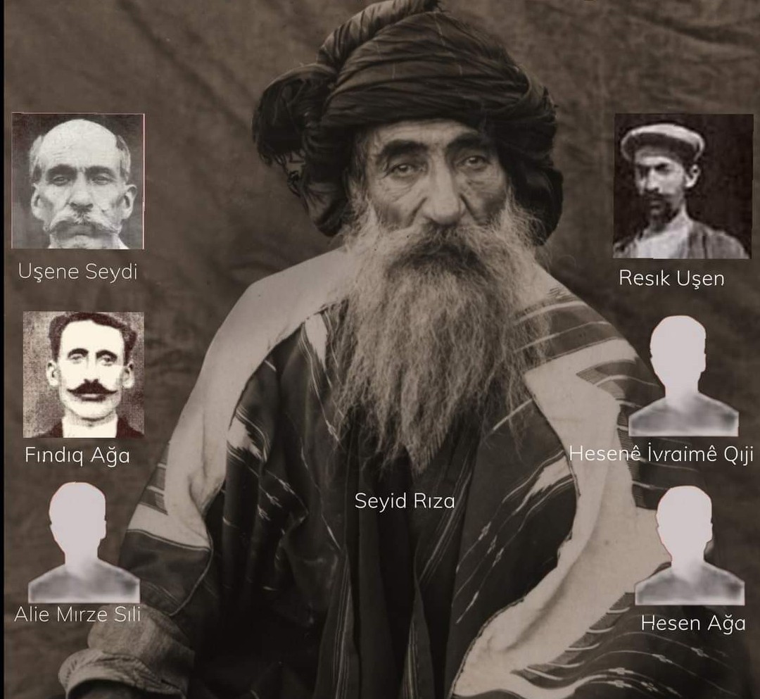 #15Kasım1937 Onlar Dersim davası uğruna idam edildiler:

⚫Seyid Rıza
⚫Uşenê Seydî
⚫Alîyê Mirzê Silî
⚫Fındık Ağa
⚫Hesen Ağa
⚫Hesenê Îvraîmê Qijî 
⚫Resik Uşen

#XoWiraMeke
 #JıbirNeke 

15 Kasım 2023 Çarşamba (bugün) Saat 19.37’de Kadıköy Rıhtım’da buluşuyoruz.