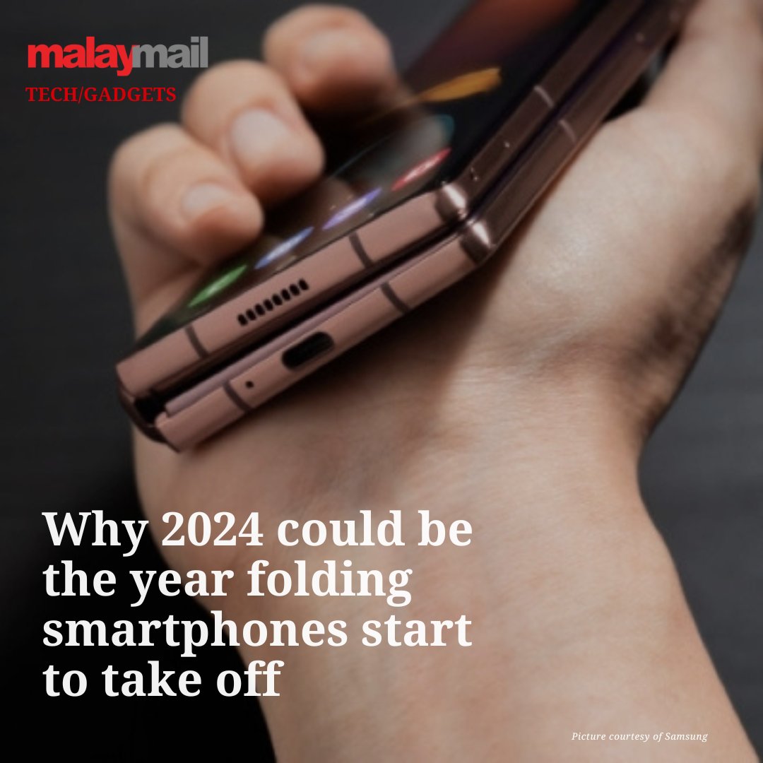 malaymail's tweet photo. #MMtech- Despite steadily rising sales, folding handsets currently account for just 1 per cent of smartphone sales worldwide, mainly due to extremely high prices. This could be set to change in 2024, however, with the launch of some more affordable mid-range models.
The market research firm TrendForce anticipates this trend, stating that Samsung, the market leader, is preparing to market at least one folding phone as soon as 2024, at a more affordable price than the current Galaxy Z Fold and Z Flip. Huawei is set to follow suit in the Asian market.
This broader offer, accompanied by lower prices, could finally help boost this market segment โ which is still relatively exclusive, but appeals greatly to the younger generation โ helping it to take off more broadly among consumers. The Samsung Galaxy Z Fold 5 and Z Flip5 are currently priced from โฌ1,899 and โฌ1,199 respectively, excluding promotions. Prices will need to go well below the symbolic โฌ1,000 mark to convince the public at large to adopt this technology. And price doesnโt appear to be the only factor. Motorola is offering its Razr 40 for โฌ899, but this model has so far only met with limited success.
The smartphone market is now saturated, with sales declining slightly over the past two years. Only the folding phone segment is currently posting rising sales figures, but it is still small, with 14.2 million units sold worldwide in 2022, according to figures from Canalys, out of a total of nearly 1.2 billion smartphones sold over the same period. The vast majority of these will be Samsung models, available almost everywhere in the world, unlike the Chinese models sold mainly in China.
#malaysia #news #technology #tech #gadgets #smartphones #trending #opinion