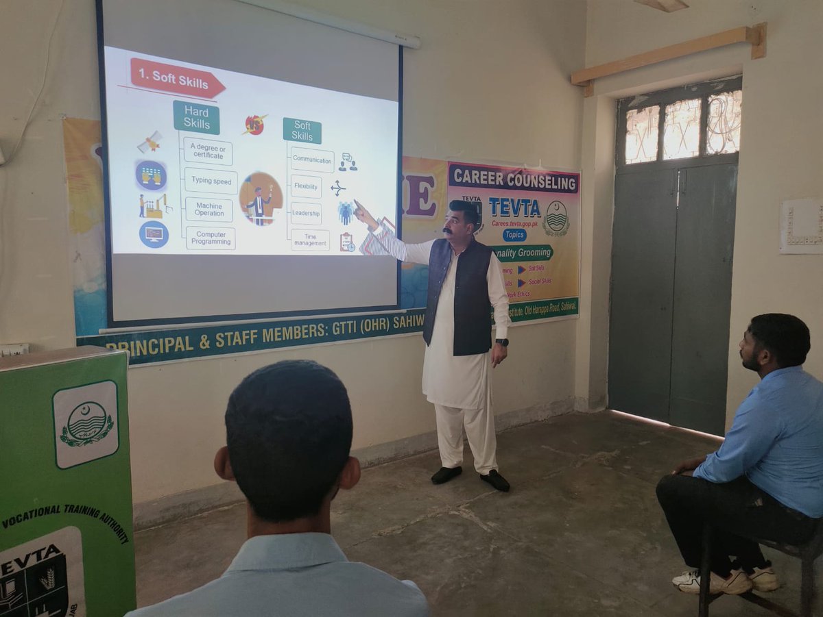PTEVTACareers's tweet photo. 𝗘𝗺𝗽𝗼𝘄𝗲𝗿 𝗬𝗼𝘂𝗿 𝗣𝗿𝗲𝘀𝗲𝗻𝗰𝗲
TEVTA Punjab careers division organized multiple counseling sessions on 𝗣𝗲𝗿𝘀𝗼𝗻𝗮𝗹𝗶𝘁𝘆 𝗚𝗿𝗼𝗼𝗺𝗶𝗻𝗴 for brightening the grooming skills of trainees at 𝙂𝙏𝙏𝑰 𝑶𝙃𝑹 𝑺𝙖𝒉𝙞𝒘𝙖𝒍.
#tevta #sahiwal #gtti https://t.co/SH8O0COfVb