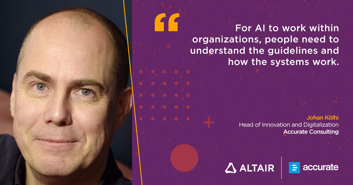 What's the 'magic mix' of #Data and subject matter expertise? How can orgs foster #AI communities to promote data literacy, ethical AI, and innovative solutions? Find out in this Future Says recap, featuring Accurate Consulting's Johan Kölhi: bit.ly/3spgTvt #OnlyForward