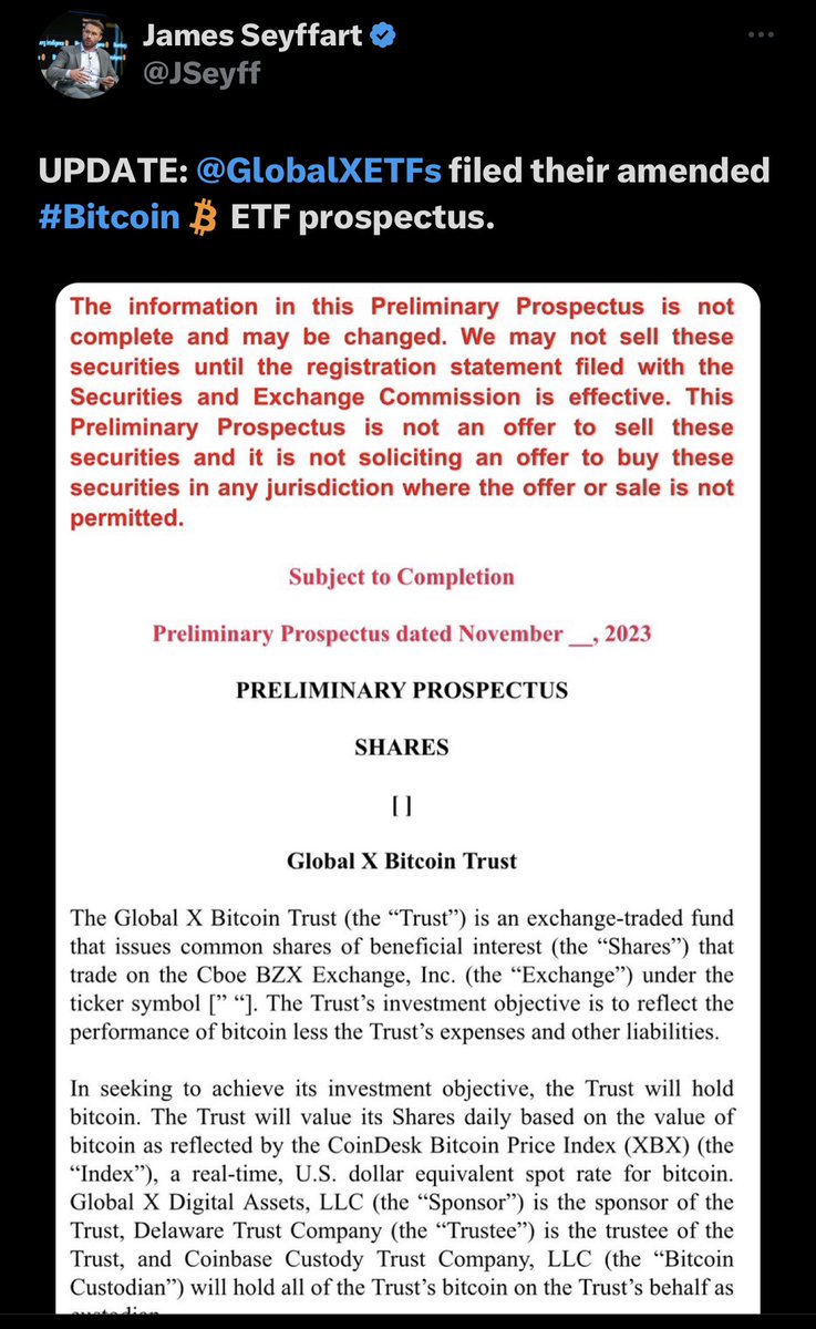GlobalX chỉnh sửa văn bản ETF theo yêu cầu của SEC
