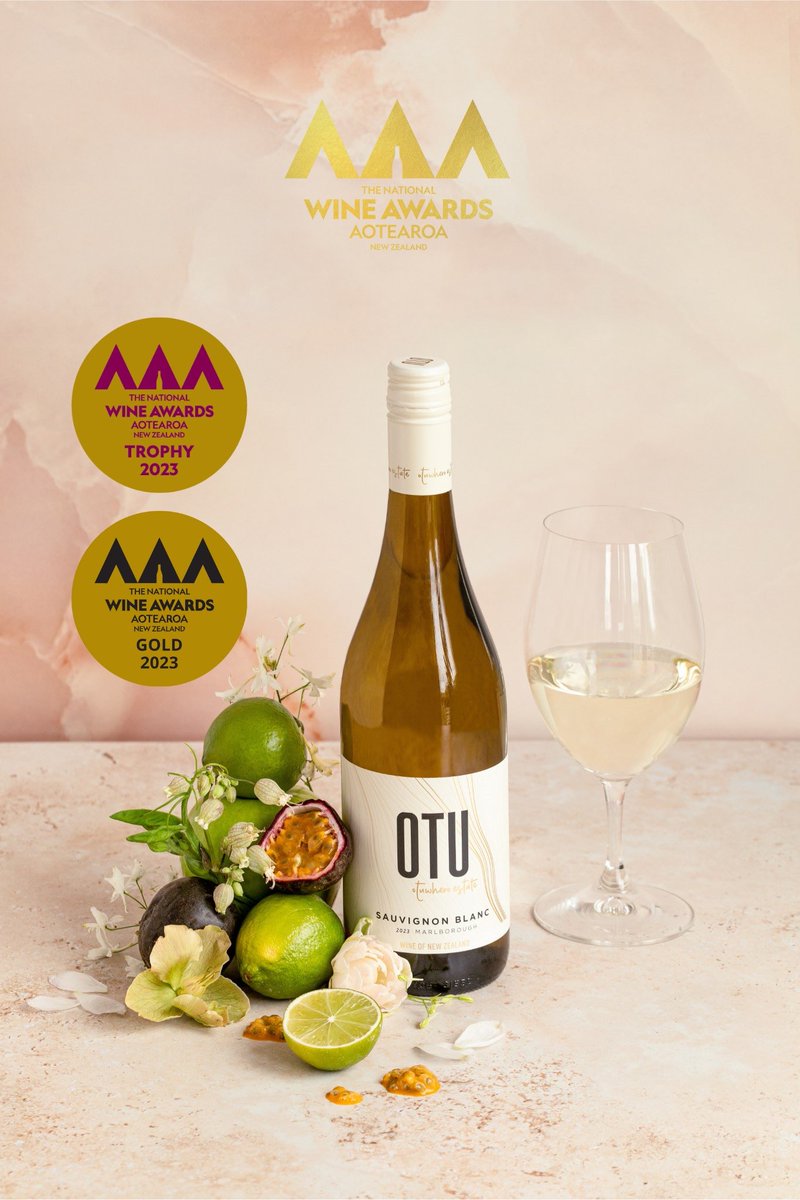 OTUwine's tweet photo. #OTU マールボロ・ソーヴィニヨン・ブラン2023が、NZのアオテアロア・ナショナル・ワイン・アワードで金賞とトロフィー(輸出ワイン部門)���受賞しました！✨🥂🎉💖(トロフィー受賞は１７アイテム／エントリー数約900アイテム）#OTUワイン #トロフィー受賞 #金賞受賞
🍾https://t.co/THm8iZPSOi https://t.co/mugscrzpaQ